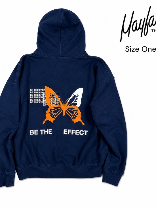 The Mayfair Group Tops - Mayfair The Label Be The Effect Butterfly Hoodie OS Navy Oversized
